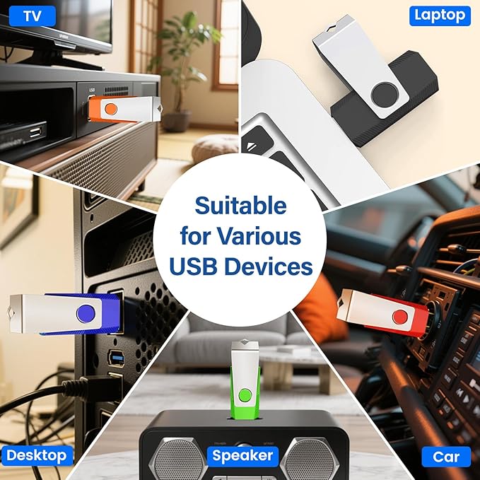 1GB Flash Drives 100 Pack, Wooolken USB 2.0 Thumb Drive with Lanyards Bulk USB Drive Pen Drives for Weddings,Office, School, Data Storage Backup