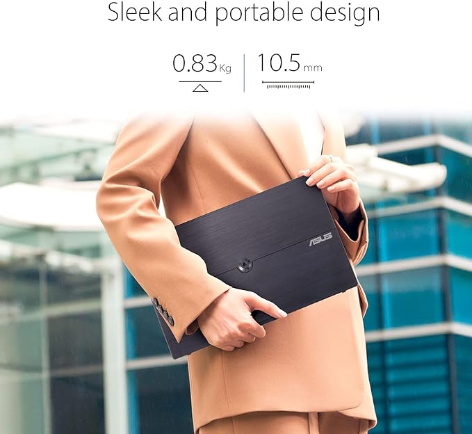 ASUS ZenScreen 15.6” 1080P Portable Monitor (MB16ACV) - Full HD, IPS, Eye Care, Flicker Free, Blue Light Filter, Kickstand, USB-C Power Delivery, for Laptop, PC, Phone, Console