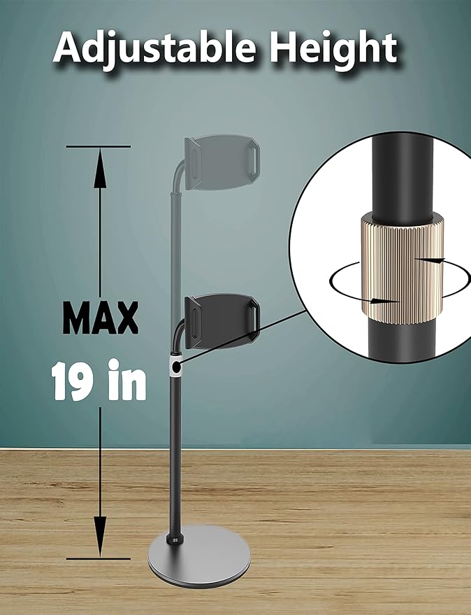 MAGIPEA Tablet Stand and Holder, Adjustable Bendable Holder for Desk, Stable, Compatible with Ipad Pro 12.9, 11, 10.2, Mini, Kindle, Switch, Nexus, Tab, Portable Screen and Most 4.7-16" Devices