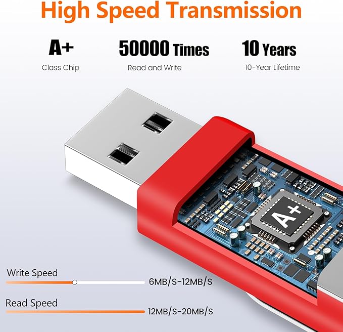 AreTop 50 Pack 16GB USB Flash Drives Bulk of 2.0 Thumb Drives Pack 16GB USB Drive Bulk Pen Drive Zip Drive Memory Stick with Lanyard for Storage and Backup (Mixed Colors 50pcs)