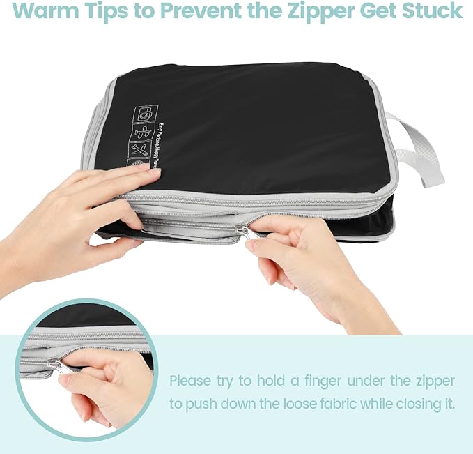 Cambond Compression Packing Cubes for Travel Women - Travel Bags Luggage Organizers Travel Essentials Compression Cubes for Travel Carry on Suitcases Organizer