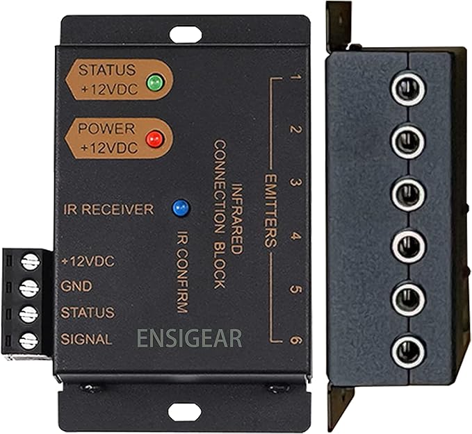 IR Repeater Kit, ir Repeater System, IR Remote Control Extender,Control 1 to 18Devices.Supports up to 100 Feet, Dual Sensors Receiver
