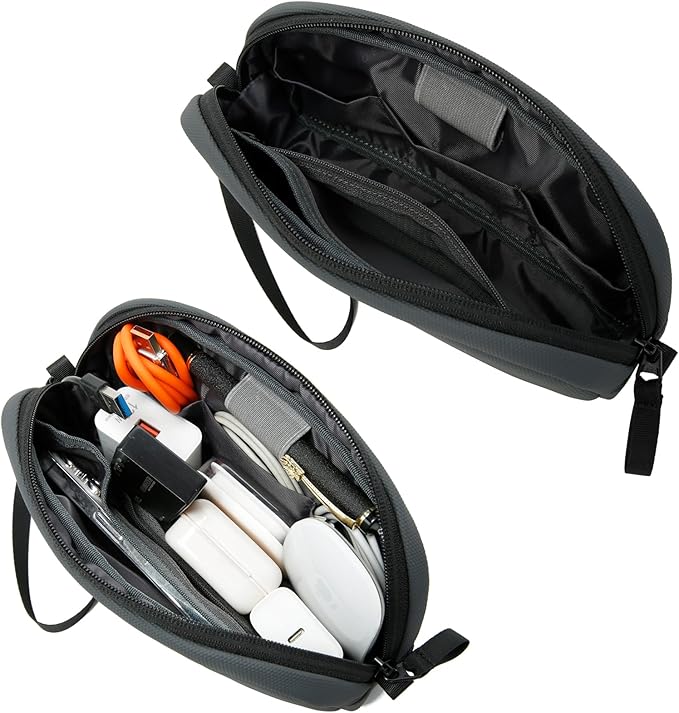BANGE Tech Organizer Travel Case,Tech Accessories Pouch Carry Storage Bag for Charger, Cord, Hard Drive, Phone, Power Bank, Travel Essentials