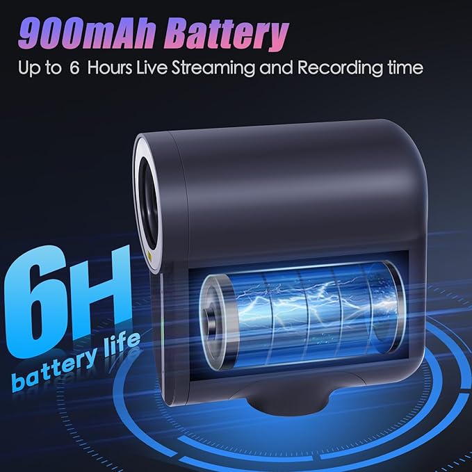 AVKANS Go Wireless Live Streaming 4K Camera, WiFi Sport Action USB Webcam with 9X Zoom, Video Recording Camera for Sporting Events/Baseball/Softball/Volleyball and Content Creator