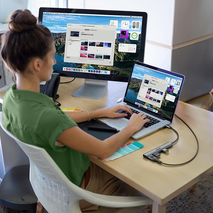 Acer 5 in 1 USB C Hub with 4K HDMI, 100W Power Delivery, 3 USB A Data Ports, USB C to HDMI Multiport Adapter for Laptop, PC, Tablet, MacBook Air, iPad Air, iMac, iPhone 15/16 Pro/Pro Max