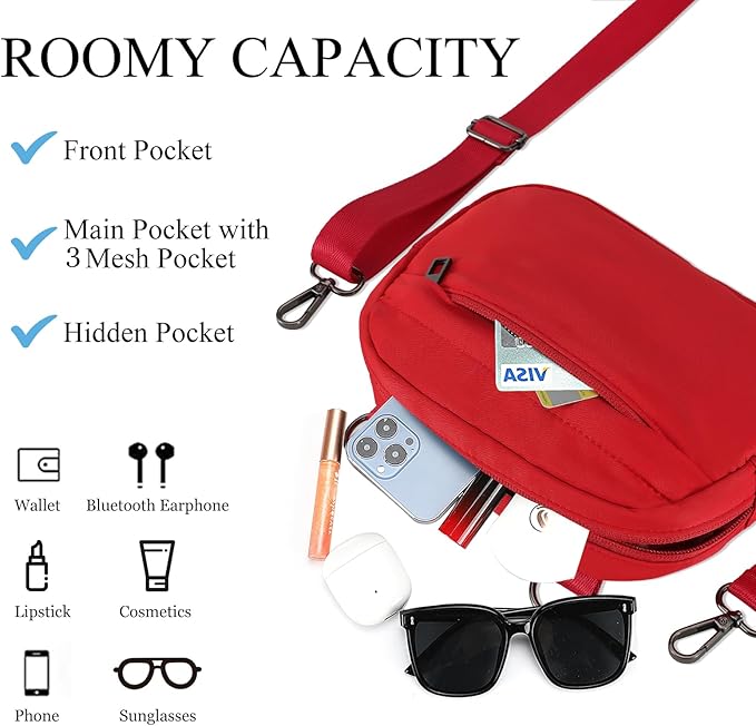 MAXTOP Small Crossbody Bags for Women Belt Bag Fanny Pack with Adjustable Strap