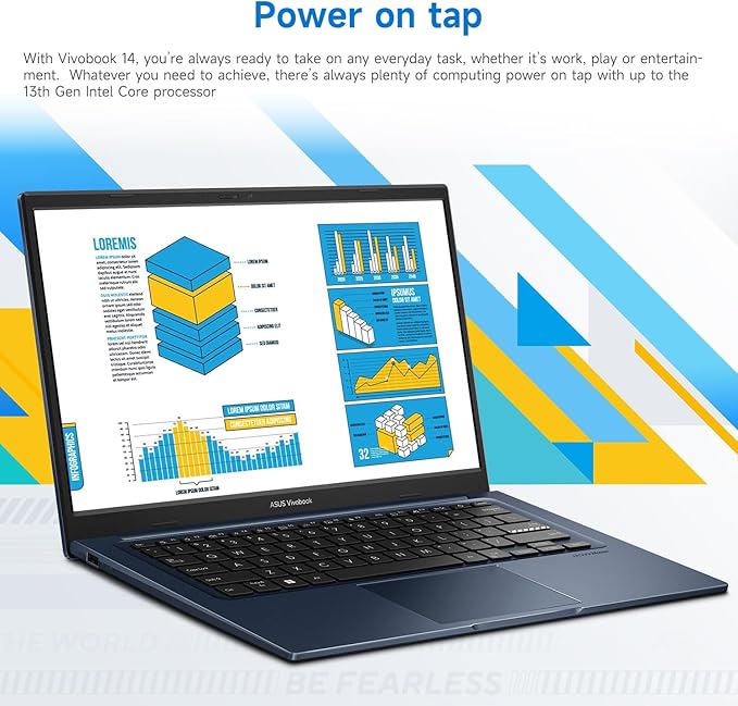 ASUS Vivobook 14X X1404VA-I512256 Laptop, 14" FHD 1920 * 1080, Intel Core i5-1334U,16GB DDR4 RAM, 512GB SSD, Wi-Fi 5, W11 Home, HDMI, Bundle with PCO Laptop Cooler