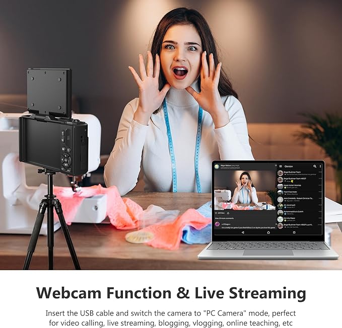 4K Digital Camera for Photography, 64MP Vlogging Camera for YouTube with 3" 180° Flip Screen, 18X Digital Zoom Point and Shoot Camara with 32GB Micro SD Card for Beginner (Black)