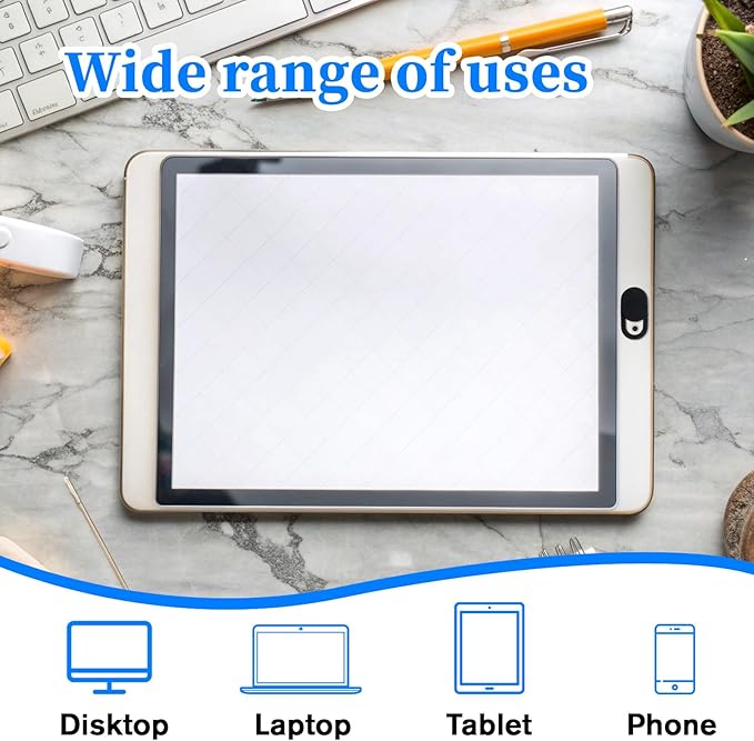 50 Pcs Webcam Cover, Black Practical Laptop Camera Cover Small Portable Phone Camera Covers for Compute Cell Phone PC Accessories to Protect Your Privacy and Security