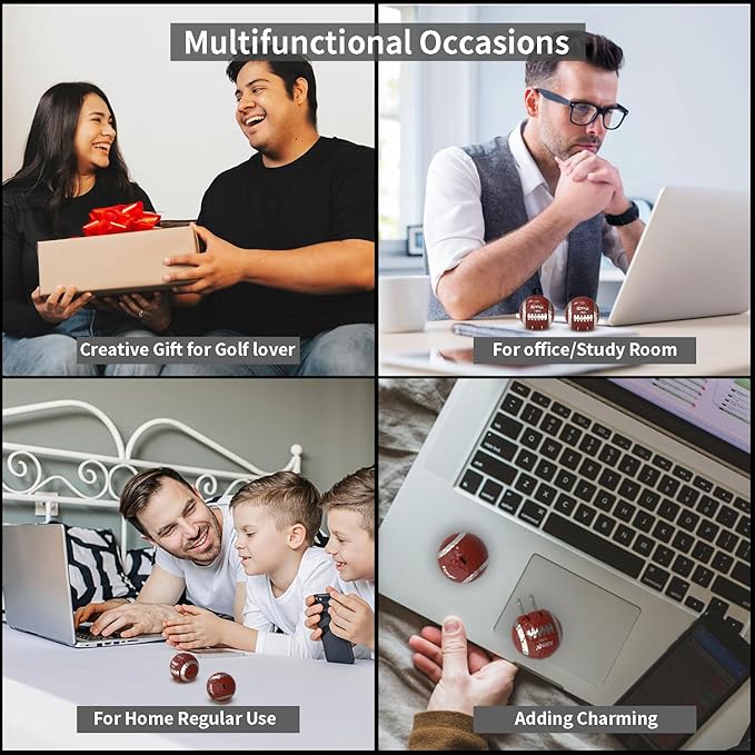 20W Dual Port Creative Golf Ball Charger Block， GaN III Power Adapter Fast Wall Charger with UL Certified, Fast Charging for iPhone 16/16 Pro/16 Pro Max/16 Plus/15/14/13/12, Galaxy, iPad, Airpods