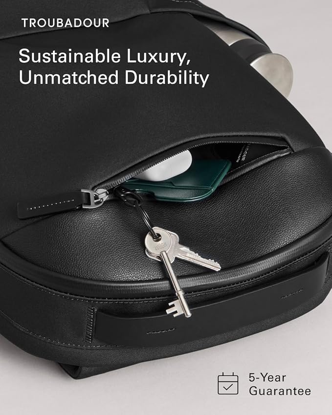 Troubadour Apex 3.0-22L Premium Laptop Backpack - Ergonomic & Water Resistant - Designed for Work and Travel - Black