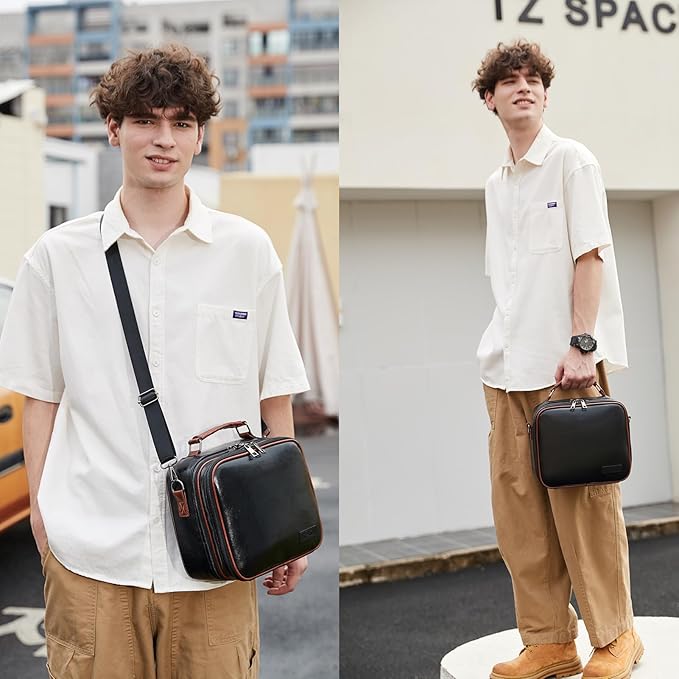 KYALOU Electronics Travel Organizer, Large Electronic Accessories Cable Case with Adjustable Dividers, Waterproof Tech Storage Bag Gifts with Double Layers for Cord, Charger, Power Bank - Black