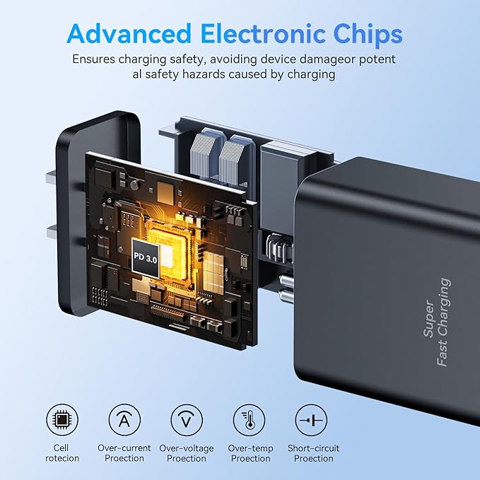 45W Samsung Super Fast Charger,2Pack Dual Port USB C Samsung Charger Fast Charging,Quick Double Type C Android Chargers Block 10FT Long USB C Cable for SamsungGalaxy S25 Ultra/S25/S24+/S23/S22/S21/S20