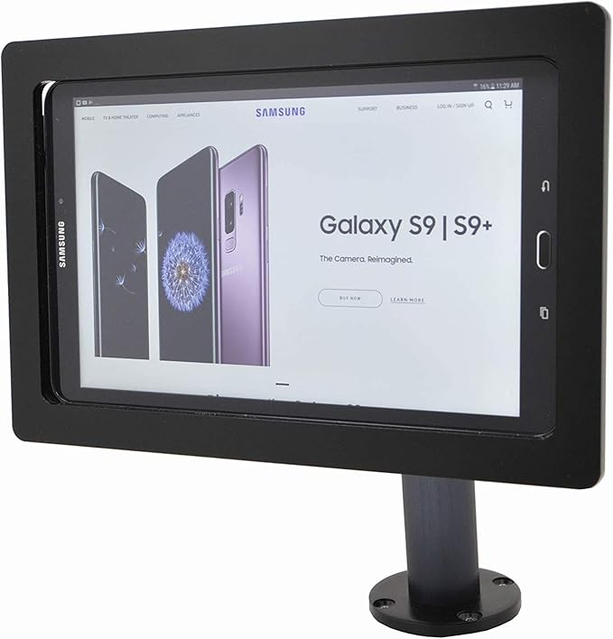 TABcare Security Anti-Theft Acrylic VESA Enclosure for Samsung Galaxy 10.5" Tablet with Wall Mount Kit (Black, TAB S4 10.5)