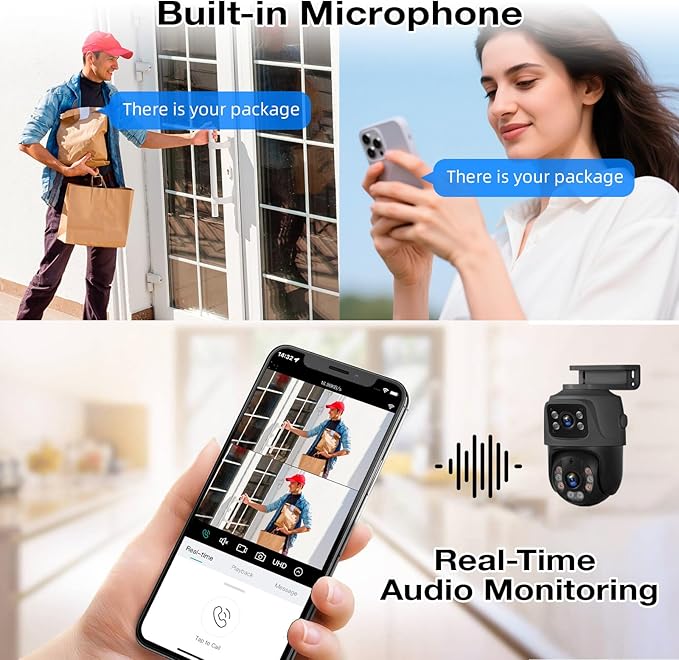 Fuers 4K POE Security Camera System with Auto-Tracking, 2pcs Wired 6MP PoE Cameras Home Surveillance Outdoor, Smart Detection, Spotlights & 2-Way Talk, 8 Channel NVR with 500G HDD for 24-7 Recording