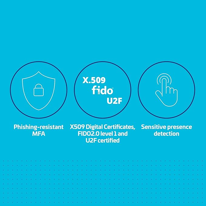 Thales - SafeNet eToken Fusion - Phishing-Resistant FIDO2 Certified Security Key for Digital certificates or FIDO2 authentication to Web apps and desktops - USB-C