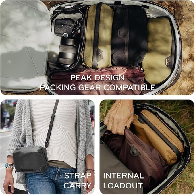 Peak Design Tech Pouch, Eclipse, Electronics Organizer for Travel or Everyday Carry, Origami-Style Storage, Cable Pass-Through, Weatherproof Recycled Nylon, Gear Carry Bag for Men and Women