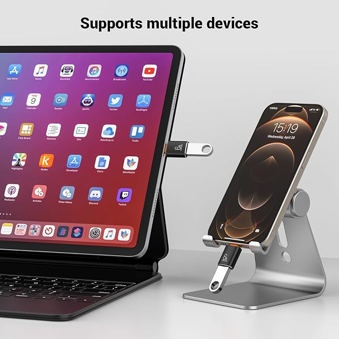 10 Pack 10Gbps/120W USB C to USB3.1 Adapter,Black Type C Male to USB Female Adapter for Smartphone, PC, Laptop, Tablet, Keyboard etc.