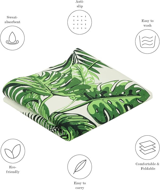 Travel Yoga Mat, Non-slip Foldable Travel Fitness Mat With Carry Bag for Yoga, Exercise, Pilates, 1.5mm Thick Lightweight Exercise Yoga Mat for Women