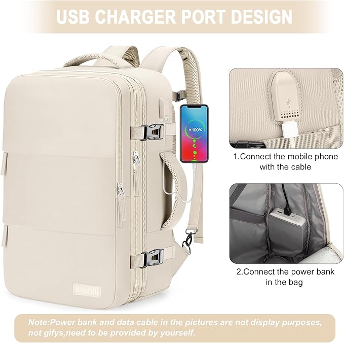 Carry On Backpack, 42L Flight Approved Travel Backpack for Men Women,Airline Approved Gym Backpack Waterproof Business Laptop Daypack Laptop Backpack,Casual Daypack for Business Weekend Hiking