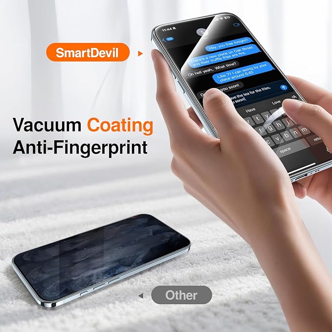 SMARTDEVIL 2 Pack Screen Protector for iPhone Air, 9H Hardness Military Grade Shatterproof HD Tempered Glass, Easy to Install, Bubble-Free and-Dust-Free Box