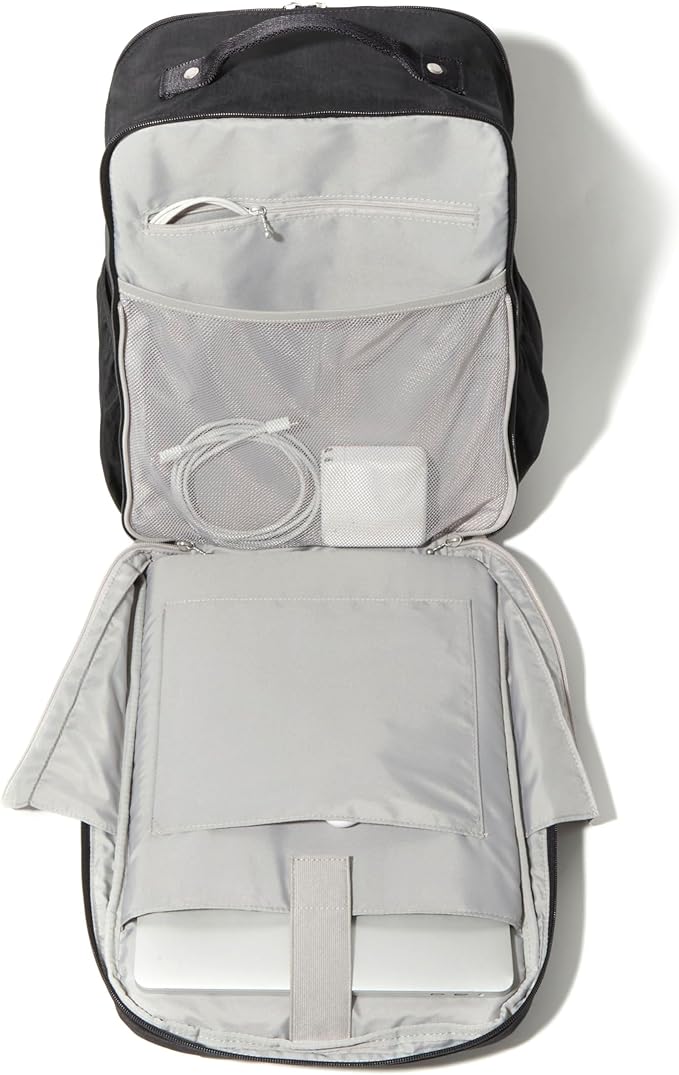 Baggallini Everyday Laptop Backpack - 11x15.5 Lightweight Water-Repellent Nylon Travel Bag w/Padded Laptop Sleeve & RFID