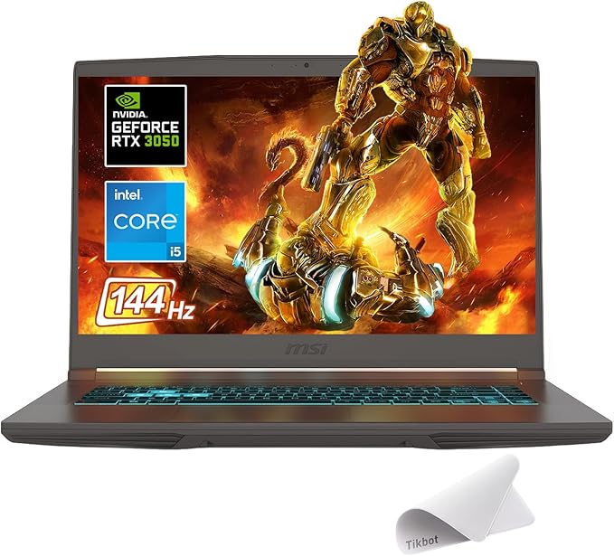 msi Thin 15.6 inch FHD 144Hz Gaming Laptop-Intel Core i5-13420H-NVIDIA GeForce RTX 3050 -Window 11 Home-W/Mouse pad (64GB RAM | 1TB PCIe SSD)