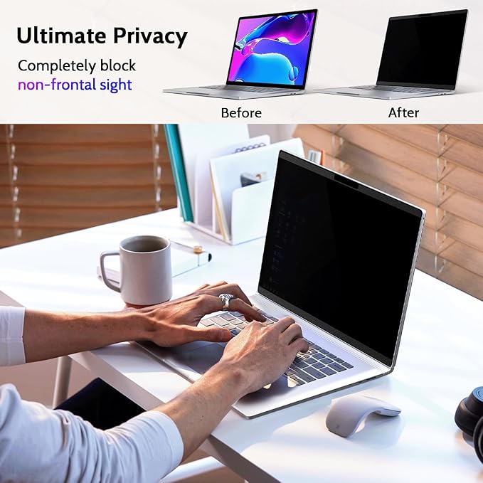 Magnetic Privacy Screen for Surface Book 3/2/1 13.5 Inch, Removable Anti Blue Light Glare Filter, Black Security Private Apy Block Protector