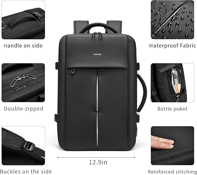 Travel Backpack for Men Carry-on Backpacks 45L Waterproof Laptop Backpack Weekender Bag (backpack)