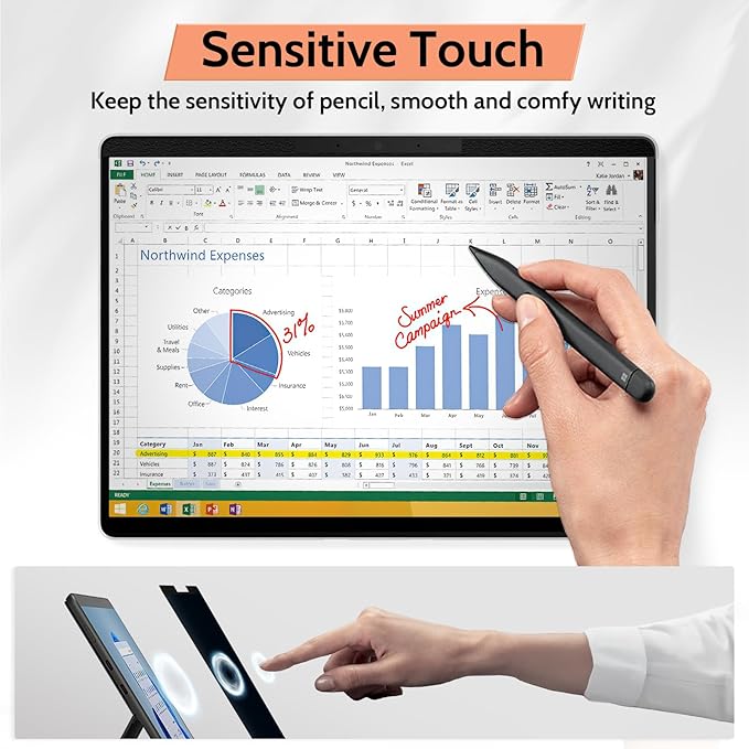 Mamol Magnetic Privacy Screen for 15 inch Surface Laptop 6/5/4/3/2/1, Removable Anti Spy Glare Blue Light Filter, Microsoft Surface Laptop Privacy Screen Protector 15 in