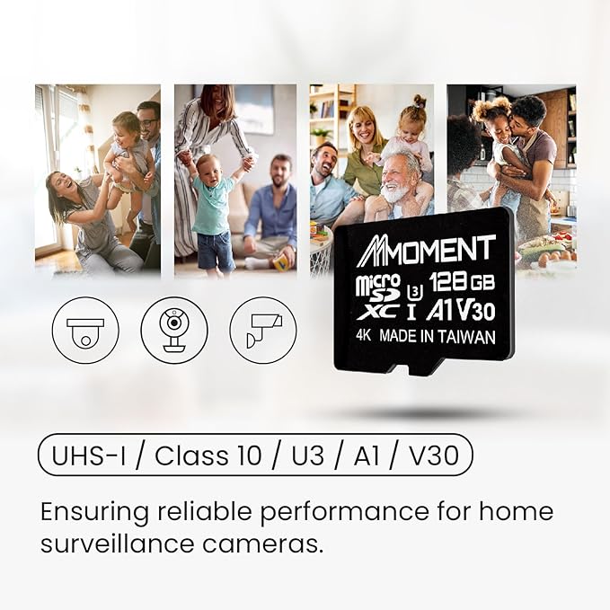 MMOMENT 128GB Micro SDXC Card, MM13 Jolly, A1, UHS-I, U3, V30, Class 10 Compatible, Read Speed Up to 100 MB/s,Write Speed Up to 40 MB/s, SD Adapter Included