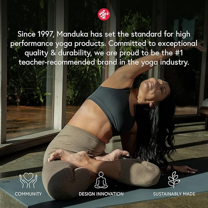 Manduka PRO Travel Yoga Mat 71" - 2mm | Foldable & Travel Friendly | Lifetime Durability | Teacher Approved | Hygienic Construction | 71 x 24 inches | Black Sage Mist