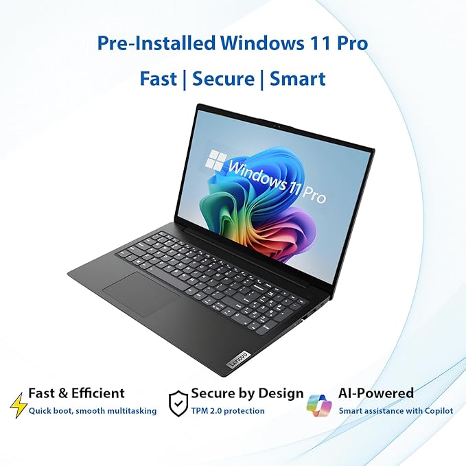 Lenovo V15 Laptop | Intel Pentium N6000 | 15.6" FHD Anti-Glare | 40GB RAM | 1TB SSD | WiFi 6 | Military Durable | Windows 11 Pro | Ethernet Port