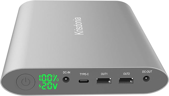Krisdonia Portable Laptop Charger 185Wh/50000mAh External Battery Pack Power Bank for Laptop, Tablet, Projector, Smartphone and Others