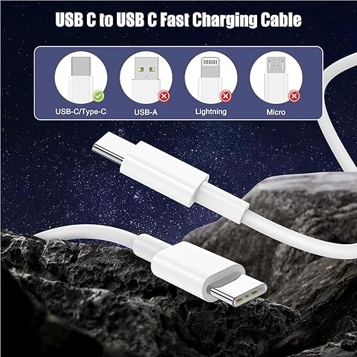 3-Pack 3.3FT 60W USB C to USB C Cable, Type C to Type C Cable,Fast Charging Cable for iPhone Air 17 16e 16 15 Pro Plus Pro Max，for Galaxy S25/S24, for iPad Pro/Air/mini, for MacBook Pro/Air and More