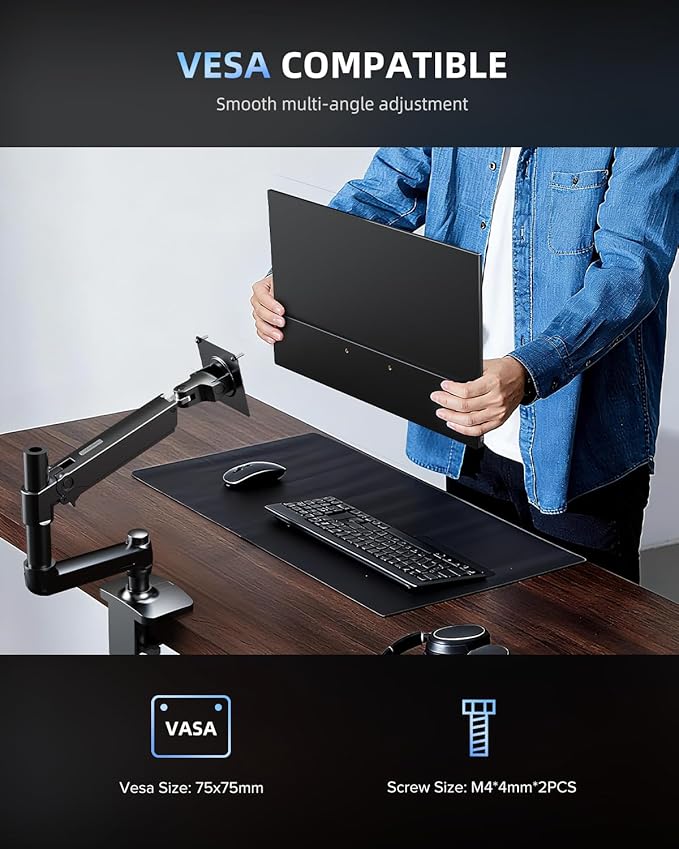 Newsoul 15.6” 4K UHD Portable Monitor, 3840x2400 Display, 100% Adobe sRGB, 600 Nits Brightness, 16:10 Aspect Ratio, HDR, USB-C HDMI Second Screen for Laptop/MacBook/Phone/Game Consoles