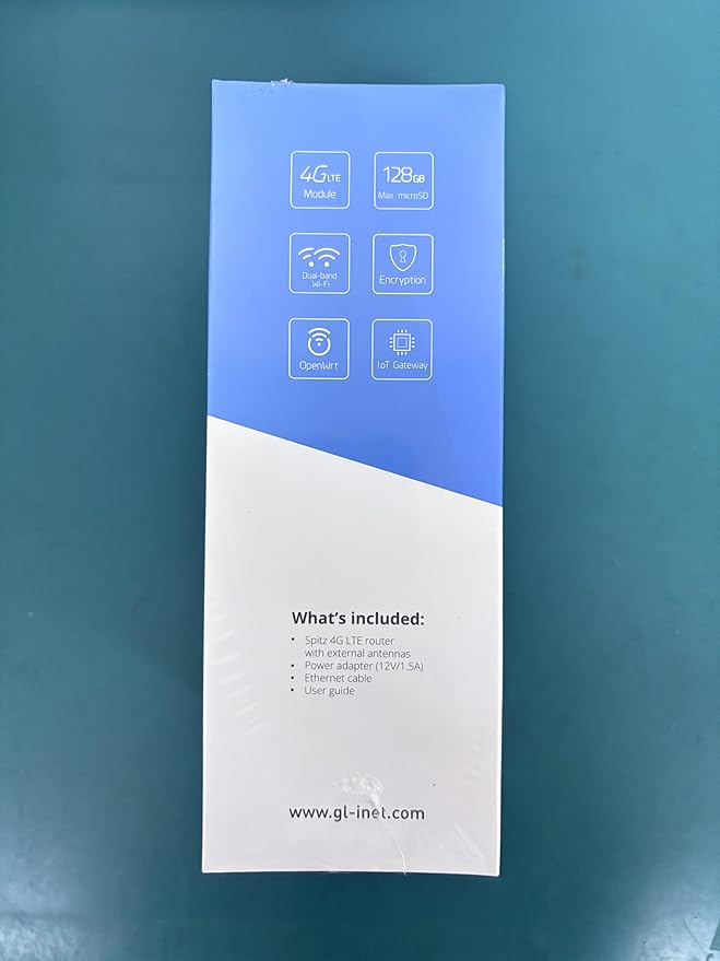 GL-X750V2 (Spitz) T-Mobile/AT&T IoT Device Certified, 4G LTE VPN Router Without BLE Module, AC750 Dual-Band Wi-Fi, RV & Offshore Internet, OpenWrt, IoT Gateway, MicroSD Cardslot, North America only