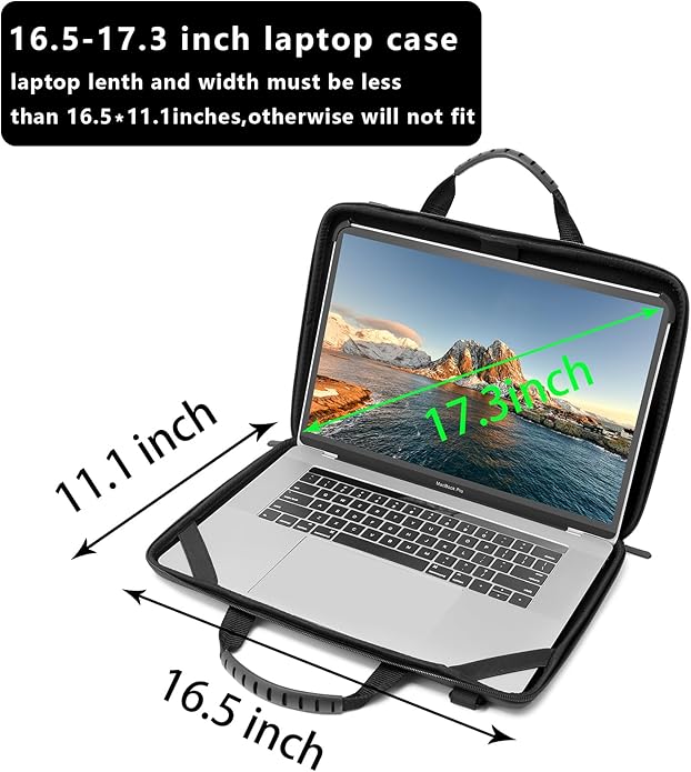 Laptop Case Hard Shell Laptop Bag for Men Women with Shoulder Strap