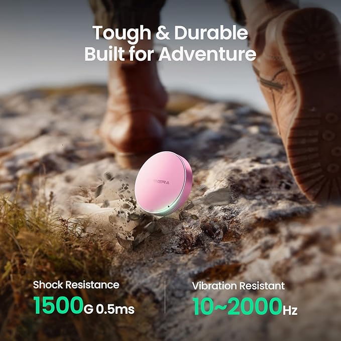 2TB Magnetic Portable SSD, External Solid State Drives with USB-C 3.2 Gen 2x2, Speed Up to 2000MB/s, Compact & Durable, Compatible with iPhone 15/16 Series and Other USB-C Devices, Pink