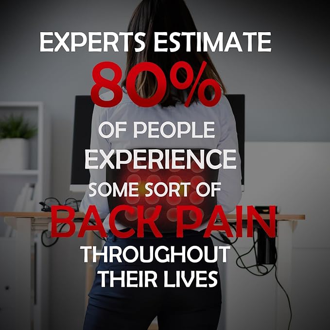 UTK Vibrating Far Infrared Heating Pad for Back Pain Relief, Hot to 159℉, Lower Back Massager Gift for Women Men, FSA-HSA Eligible, 3 Vibration, 16 Timers Auto-Off, 20 Jades, 35-55" Adjustable Size