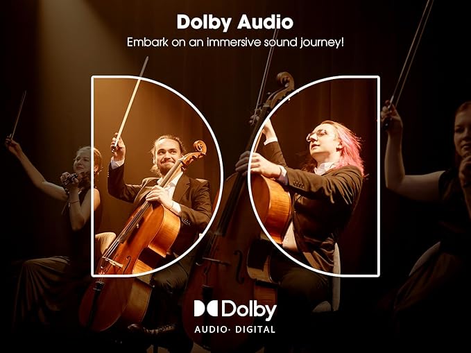 [Netflix Licensed/Dolby Audio] Smart Projector with WiFi and Bluetooth, VIZONY Native 1080P Projector with Apps Built in Netflix, Youtube, Hulu, Disney+, Portable Mini Projector for Indoor/Outdoor