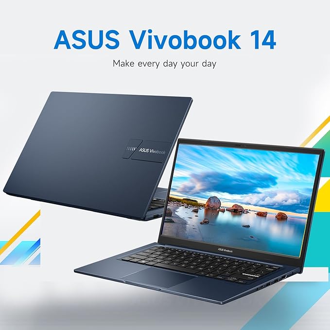 ASUS Vivobook 14X X1404VA-I512256 Laptop, 14" FHD 1920 * 1080, Intel Core i5-1334U,16GB DDR4 RAM, 1TB SSD, Wi-Fi 5, W11 Home, HDMI, Bundle with PCO Laptop Cooler