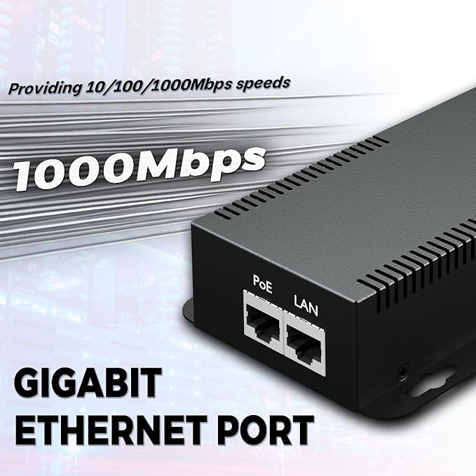 PROCET Gigabit PoE Splitter 12V/5.95A, IEEE802.3af/at/bt Compliant 10/100/1000Mbps Ethernet Splitter for 71.4W Non-PoE PDs, High Power Communication Station/Wireless APs/, PT-PD208GBH-12