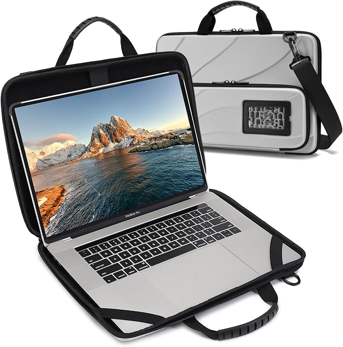 Laptop Case Hard Shell Laptop Bag for Men Women with Shoulder Strap
