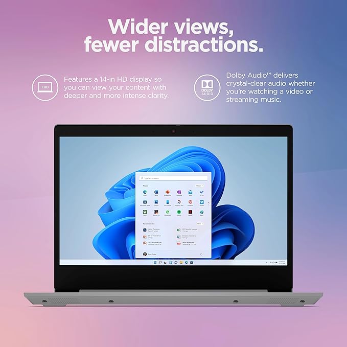 Lenovo IdeaPad 14" Laptop Computer 2025, 20GB RAM, 1.1TB Storage (500GB SSD +128GB eMMC +500GB Ext), Intel Core Processor, UHD Graphics, Long Battery WiFi-6, MarxsolAccessory, 1-Yr Office 365, Win 11