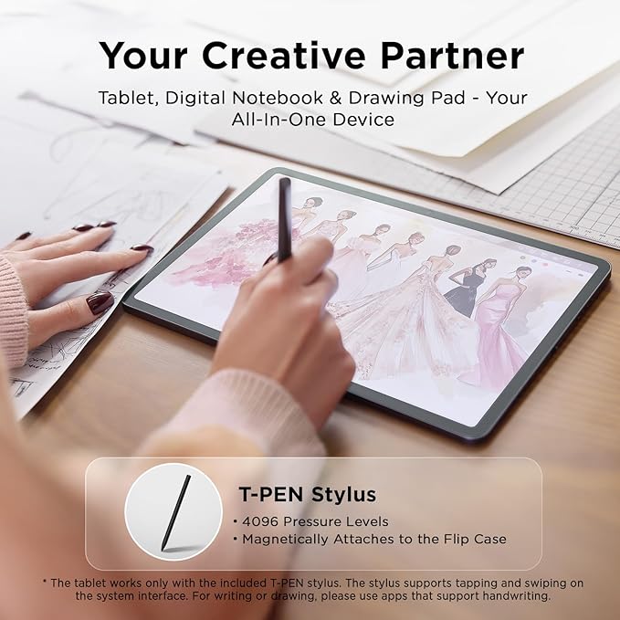 TCL NXTPAPER 11 Plus Android Tablet, 11.5" 120Hz 2.2K Drawing Pad & Digital Notebook, Stylus Included, NXTPAPER 4.0 Display, AI Tools, 8+8GB RAM, 256GB Storage, 8000mAh Battery, Onyx Black