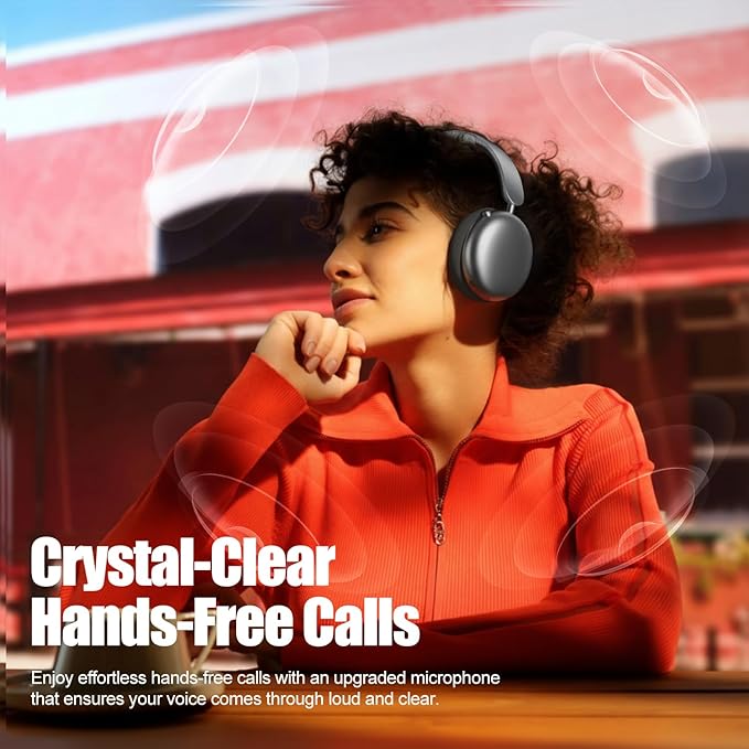 Wentronic Y06 Noise Cancelling Headphones,58H Playtime and 5 EQ Music Modes Wireless Over Ear Bluetooth Headphones with Microphone,Lossless Audio,Multipoint Connection,Foldable,Lightweight,Space Grey