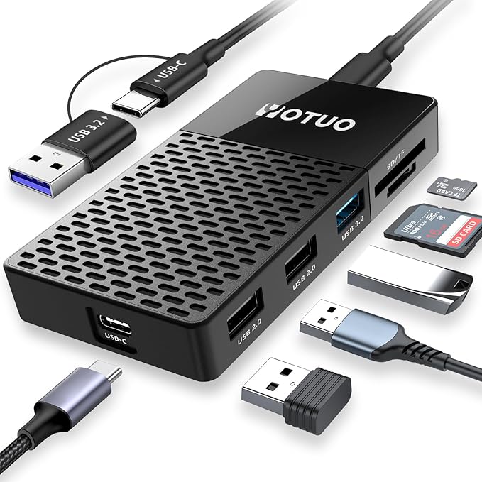 All-in-One Portable SSD 1TB, Up to 1050MB/s, USB-C External Solid-State Drive with Multi-Port USB 3.2 Hub and SD/TF Card Reader. Docking Station with iPhone 17/PC/Laptop/Mac/Windows/Android/iOS.
