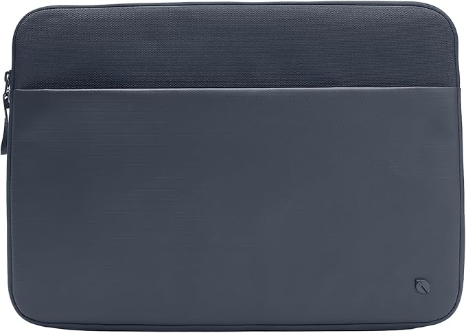 Incase A.R.C. Sleeve with ReSpun Recycled Polyester - 15 inch and 16 inch MacBook/Laptop & iPad/Tablet Case - Cushioned Faux Fur Lining, External Zippered Slip Pocket - Navy
