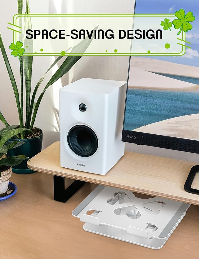 Tablet Stand for iPad,360° Rotating Desktop Holder - Aluminum Adjustable & Foldable Desk Holder for iPad Pro 12.9/11,Air 10.9,Samsung Tab S9,Portable Home/Office,Gift for Mom,Teens,Silver